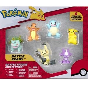 Pokemon Battle Figures 6-Pack Pikachu Squirtle and more